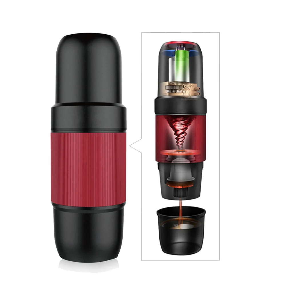 Portable hand-pressed coffee machine, Italian electric espresso cup, outdoor powder capsule portable coffee maker
