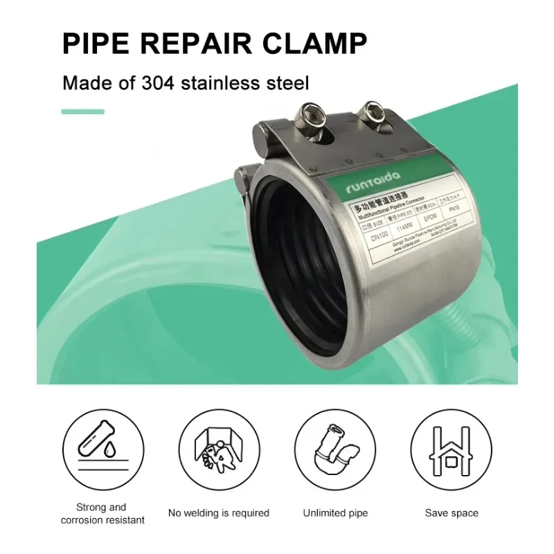 パイプSs 316ステンレス鋼オイルHDPE修理クランプ（アブラザデラ・デ・レパラシオン・デ・エイデピ）