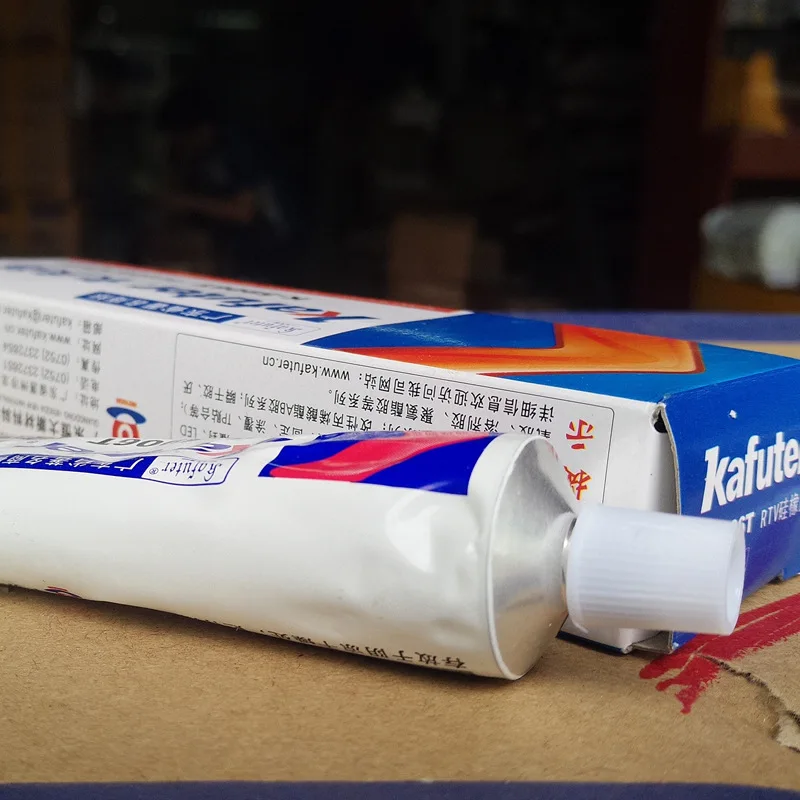 kafuter K-5906 rubber RTV silicone rubber, good thixotropy, flame retardant and high temperature resistant adhesive, transparent