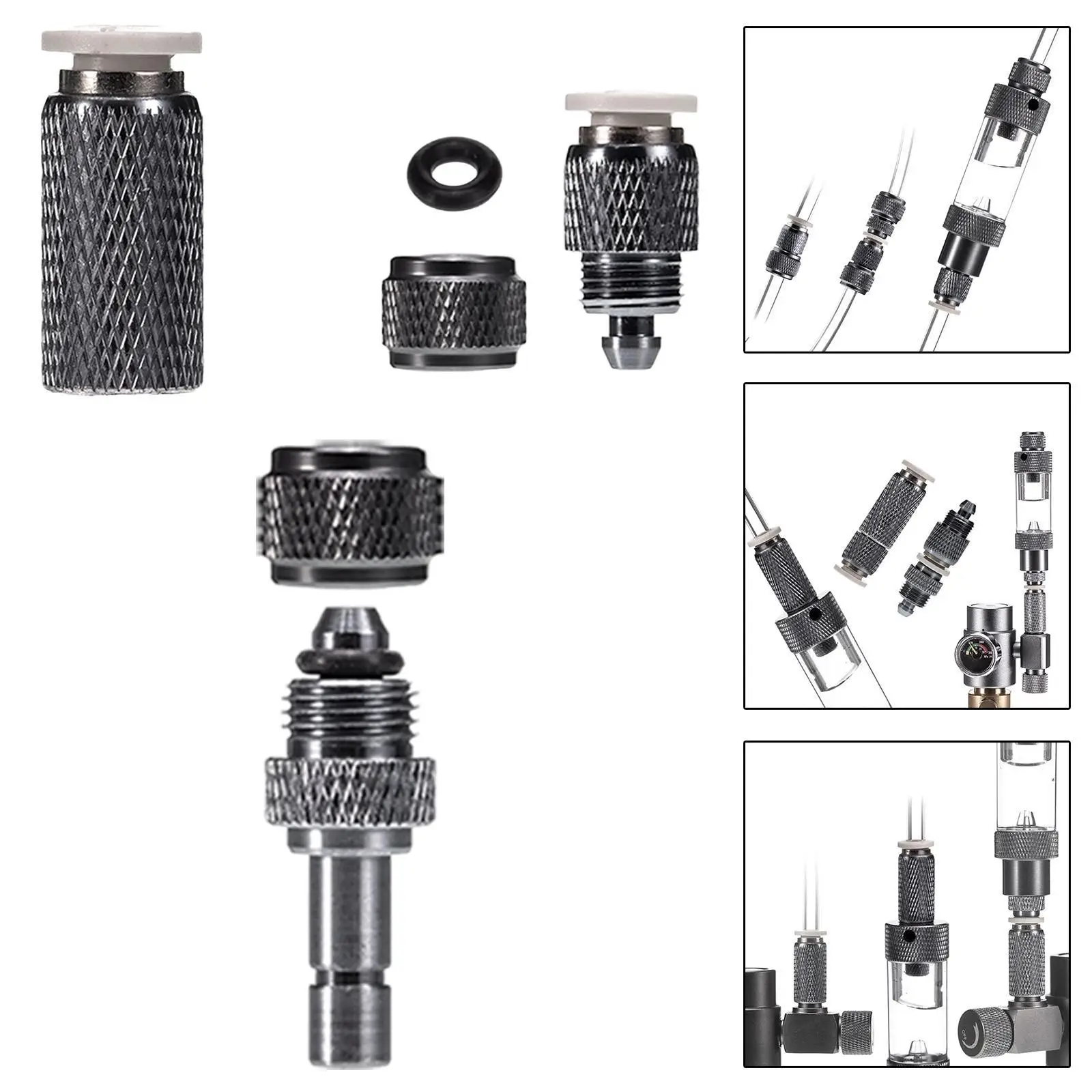 Aquarium Hose -adapter -Fischfischfänk Accessories -thread for 4x6mm CO2 Airline Hose