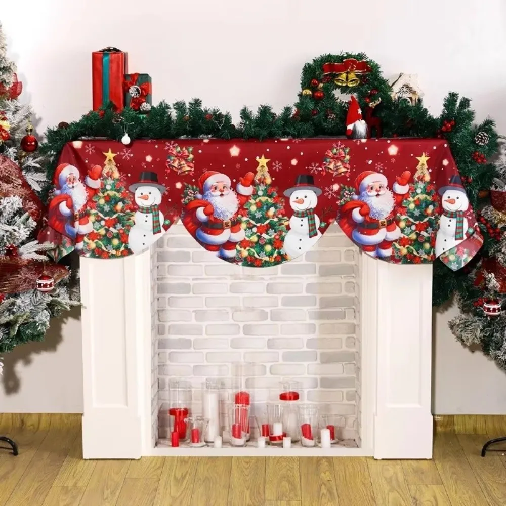 Bufanda navideña para chimenea, muñeco de nieve, Navidad, Mantel, adorno para chimenea interior, adornos navideños, 2026