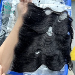 SWANEE Transparent HD Lace 13x6 HD Lace Frontal Melt Skin Body Wave Hair Pre Plucked invisible Human Hair Lace Frontal Extension