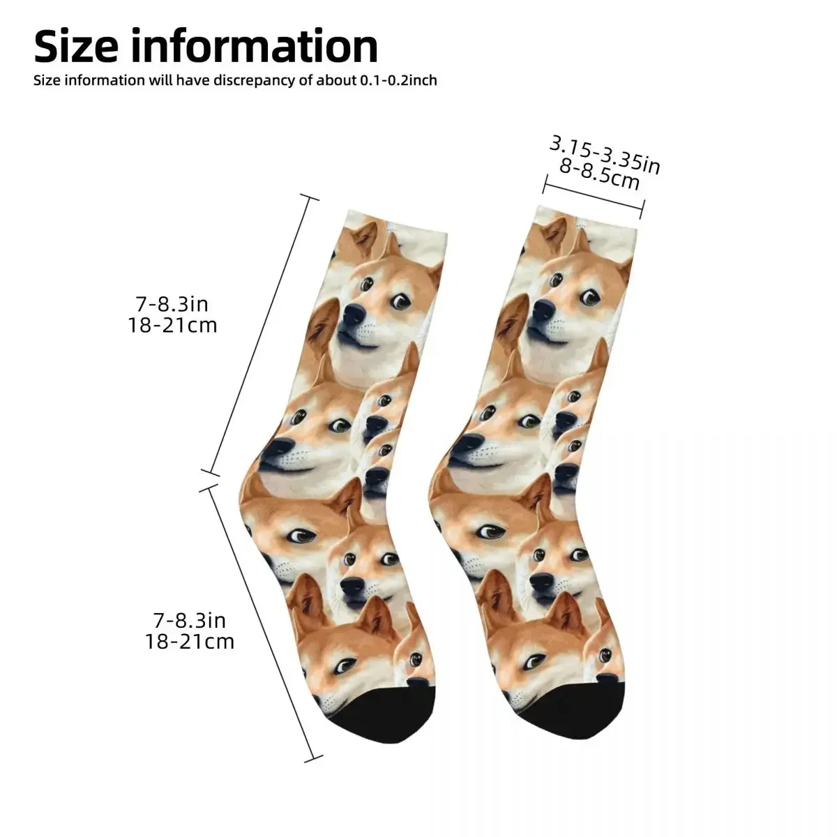 Doge Shiba Inu Memes Sokken Harajuku Super Zachte Kousen Het Hele Seizoen Lang Sokken Accessoires Voor Mannengeschenken