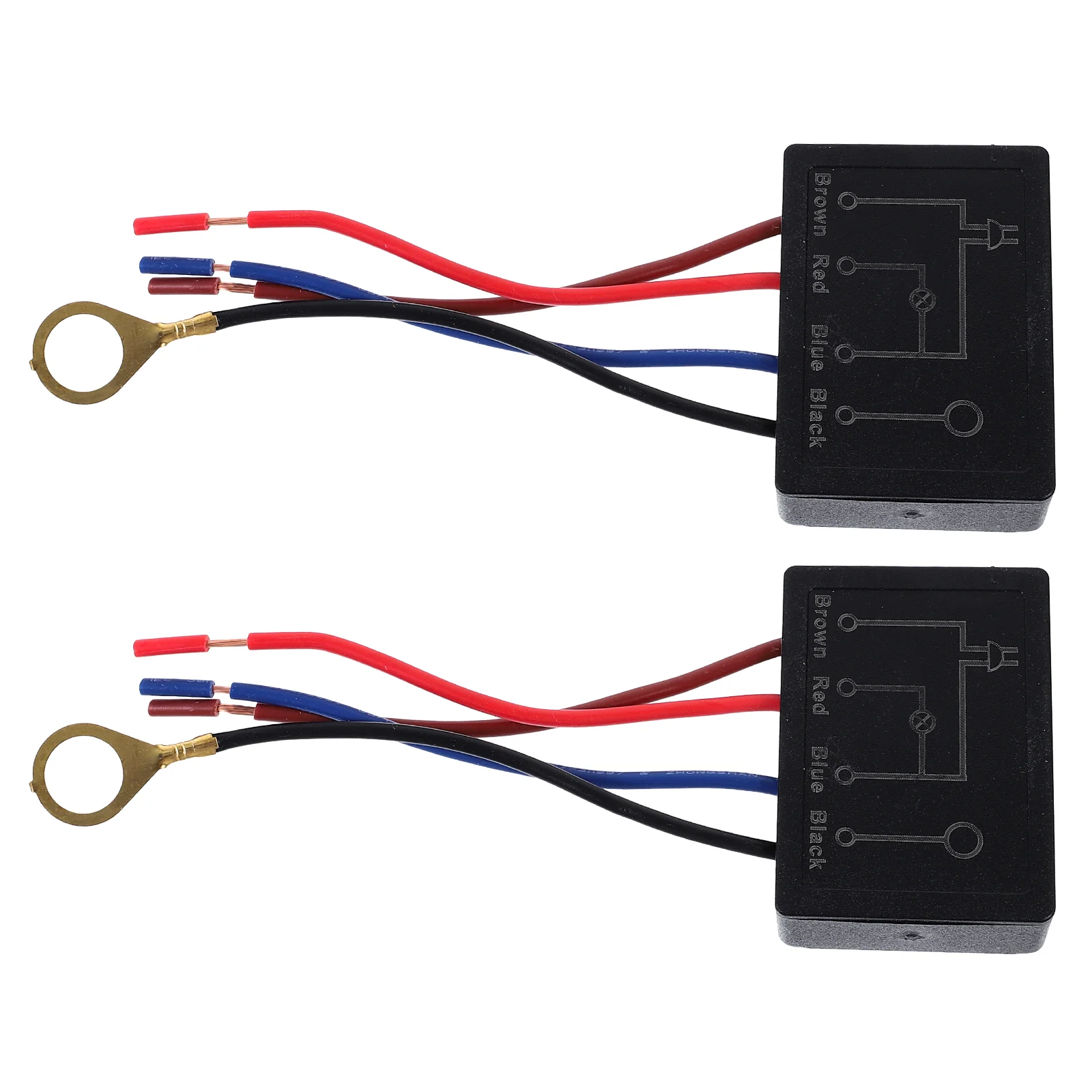 

2 Pcs Touch for Table Lamp Dimmer Light Replacement Accessories 4 Segment Adjustable LED Sensor Easy Install ABS