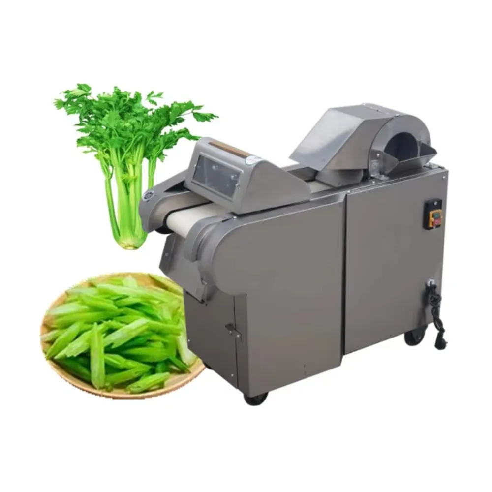 Fully Automatic Motorized Commercial Vegetable Cutting Machine Food Grade Stainless Steel High Capacity Potato Ginger Carrot