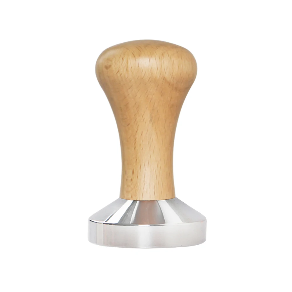 51/53/58mm Kaffee manipulieren Holzgriff Barista Espresso maschine Mühle handgemachte Kaffeepulver Hammer kalibrierte Drucks tampfer