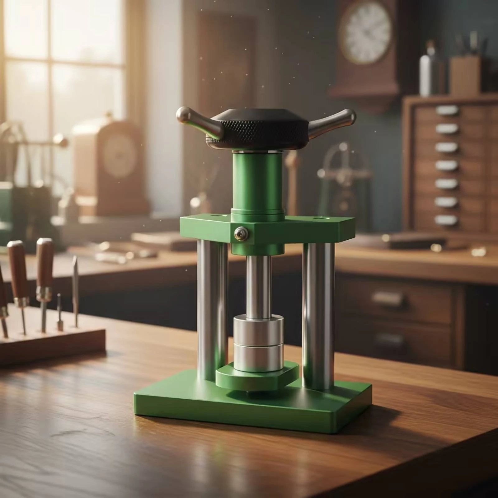 Watch Case Back Press Manual Watch Back Press Tool Heavy-Duty Compact for Watchmakers, Workshop