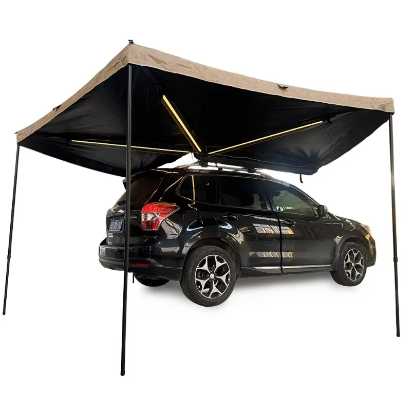

Outdoor Camping Car Awning 4x4 Car Roof Side Awning Self-winding Camping Roof Top Awning