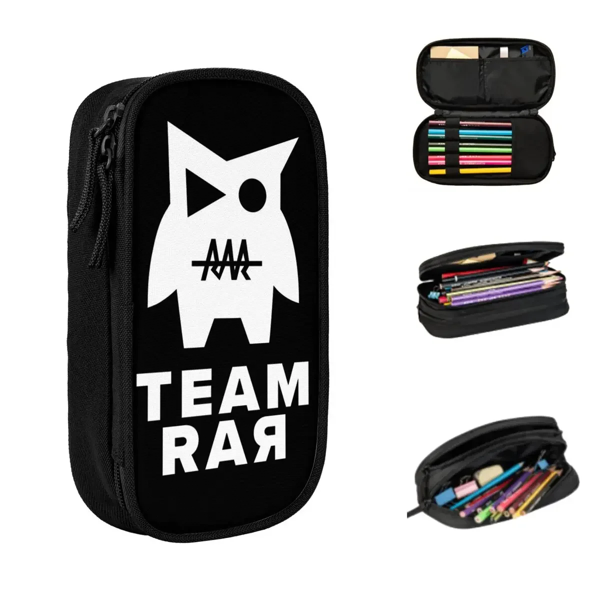 Team RAR Space Monsters Pencil Cases Large Storage Pen Bags Pen Box Pencil Pouch For Boys Girl Students Stationery School Office