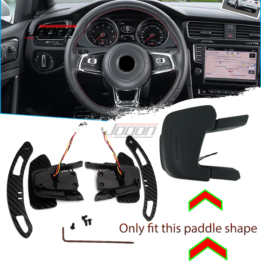 For VW GOLF 7 GTI R GTE GTD 2015-2020 POLO 6C GTI 1.8T Jetta GLI Replacement Carbon Car Steering Wheel Magnetic Paddle Shifter