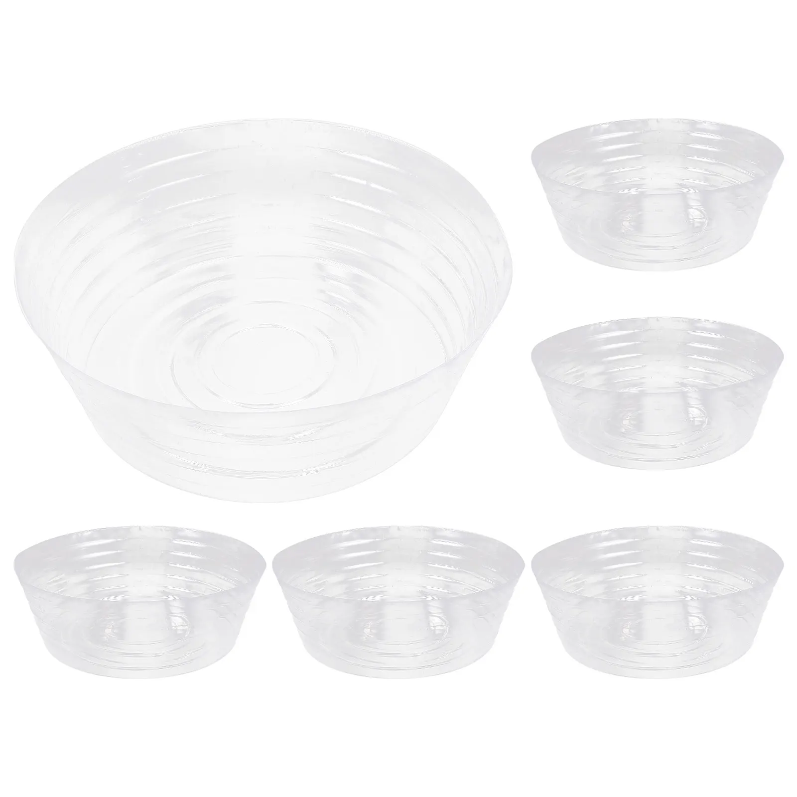 

6 Pcs Flower Pot Tray Durable PP Planter Base Clear Saucers Gardening Anti Overflow Plant Liners
