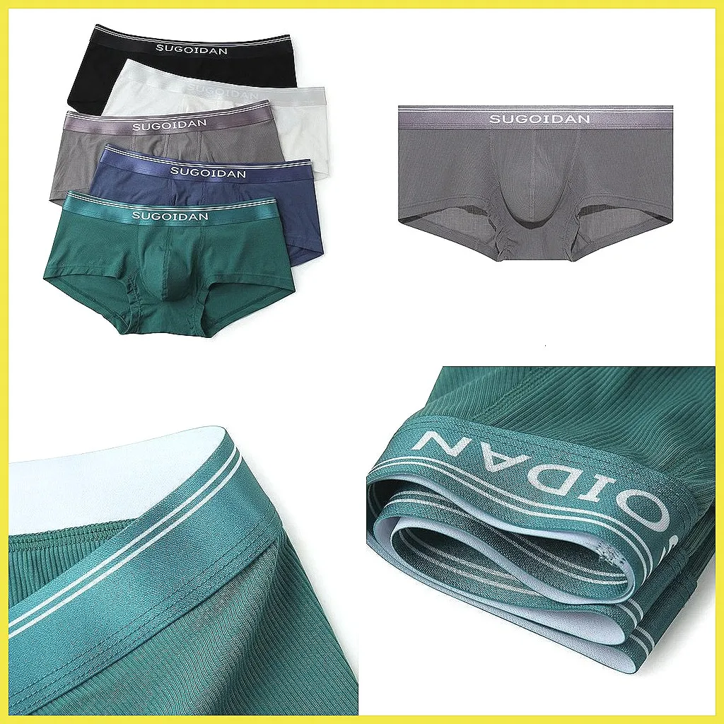 Men's Modal U-Pouch Boxer Shorts Low Rise Sports Underwear Tight Gym Bikini Briefs