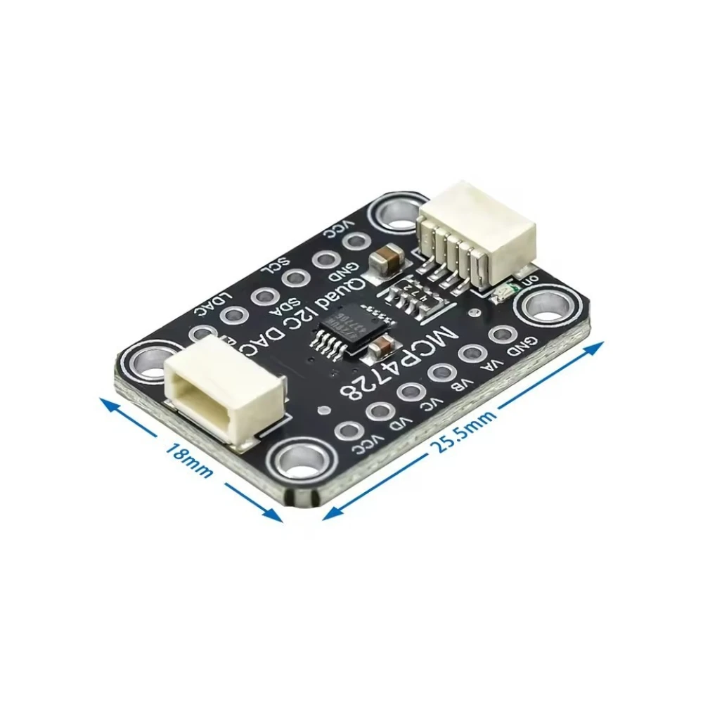 MCP4728 4-Channel DAC Module I2C EEPROM STEMMA QT Qwiic for Arduino
