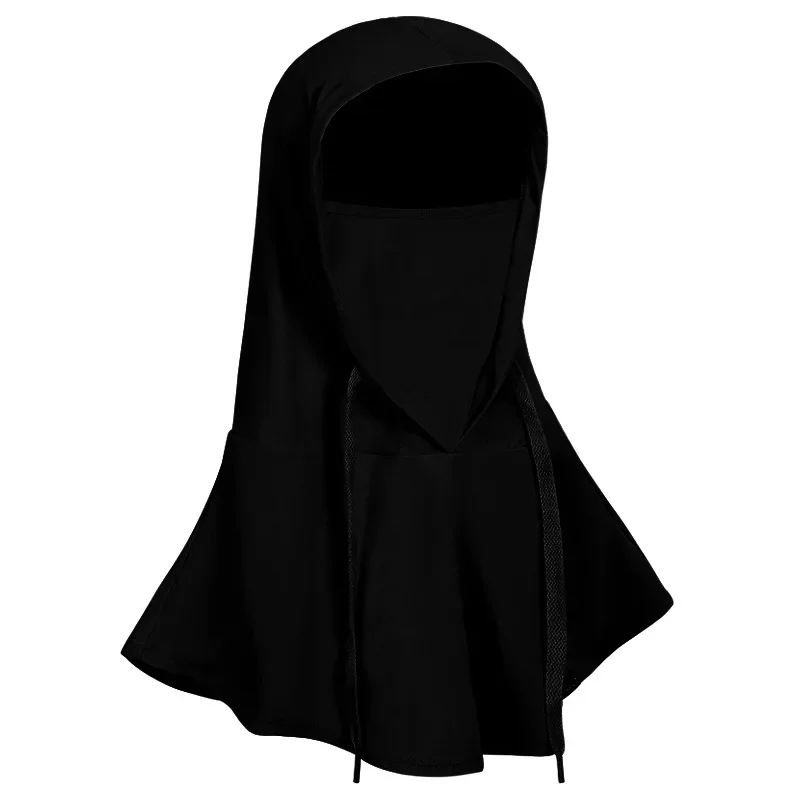 Summer Breathable Ice Silk Mask Cap Men Women Outdoor Cycling Sunshade Hat UV Protection Face Cover Sunhat