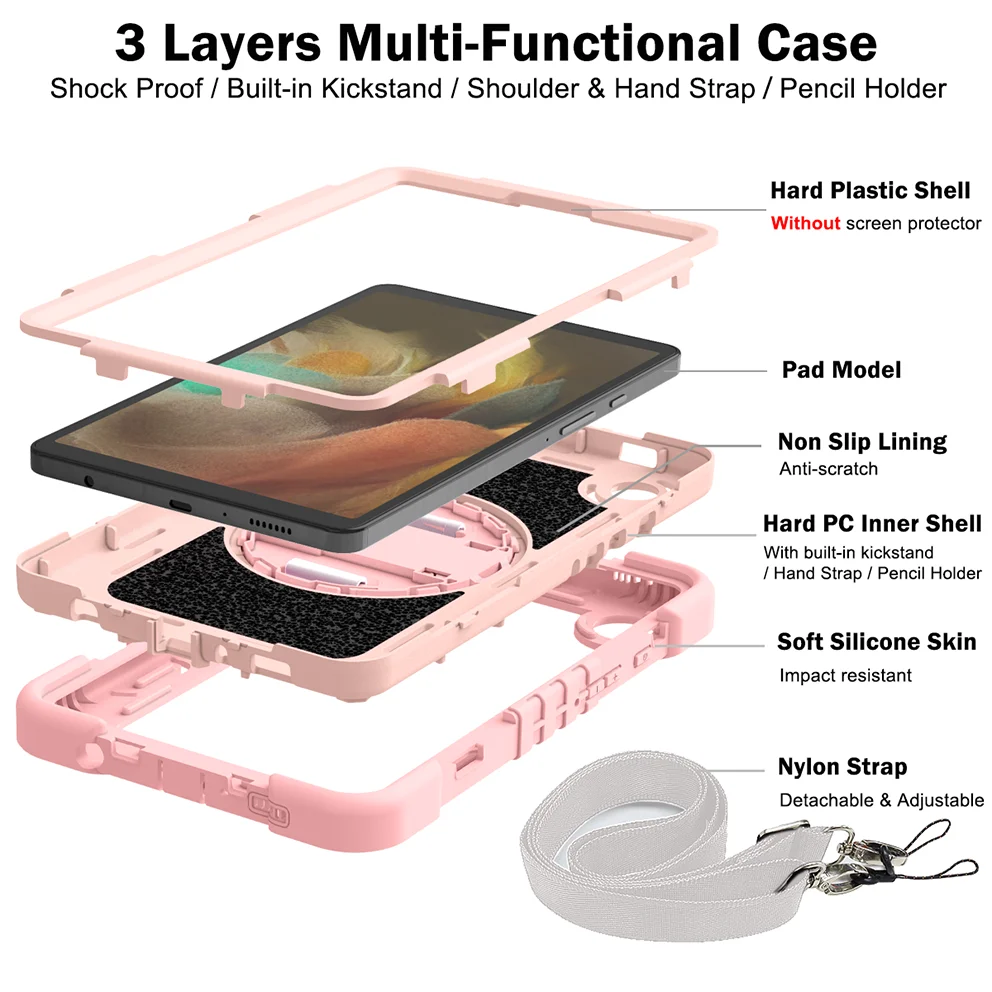 Rotating Stand Cover For Samsung Tab A11 SM-X133 X135 A9 SM-X110 115 117 A7 Lite 8.7 SM-T220 225 A 8.4 T307U A 8.0 T290 295 Case