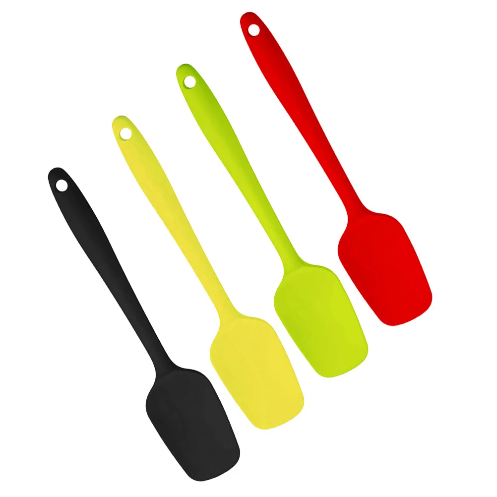 

4Pcs Silicone Spatula Set Non-Stick Cooking Turners Hanging Spatula Kitchen Supplies Safe Cooking Tools