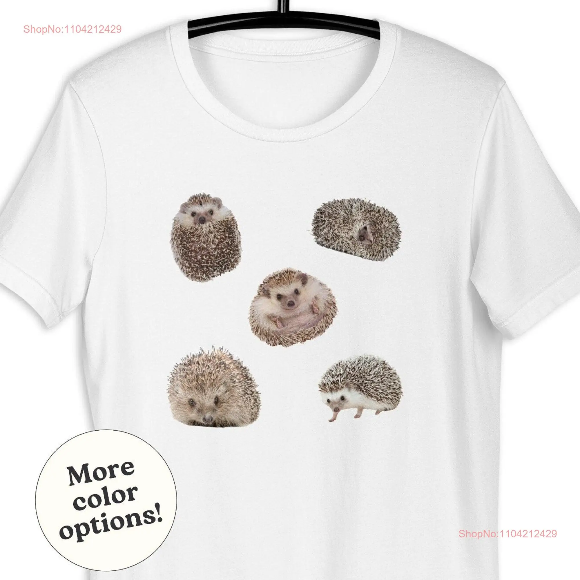 Cute Hedgehog Poses Animal Pattern T Shirt Sleepy Adorable Mom Aesthetic for Girls Witchy Thorny Porcupine Friend