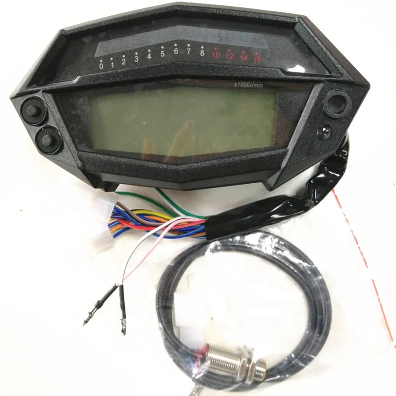 

Suitable for Z1000 Motorcycle LCD Speedometer Modified Universal Gauge 7 Colors Adjustable