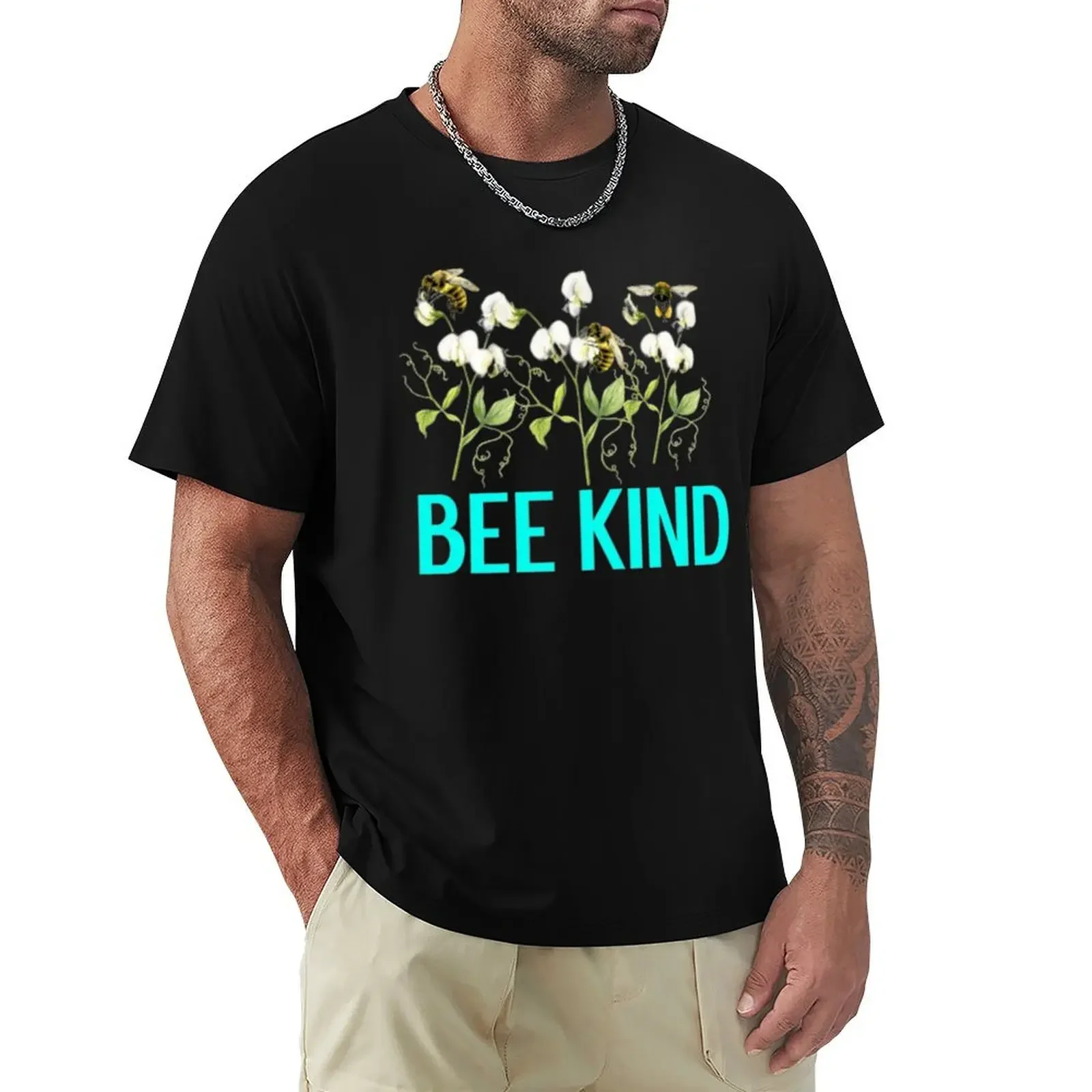 

Bee Kind T-Shirt oversized t shirt Aesthetic clothing cotton graphic tees anime tshirt mens clothes