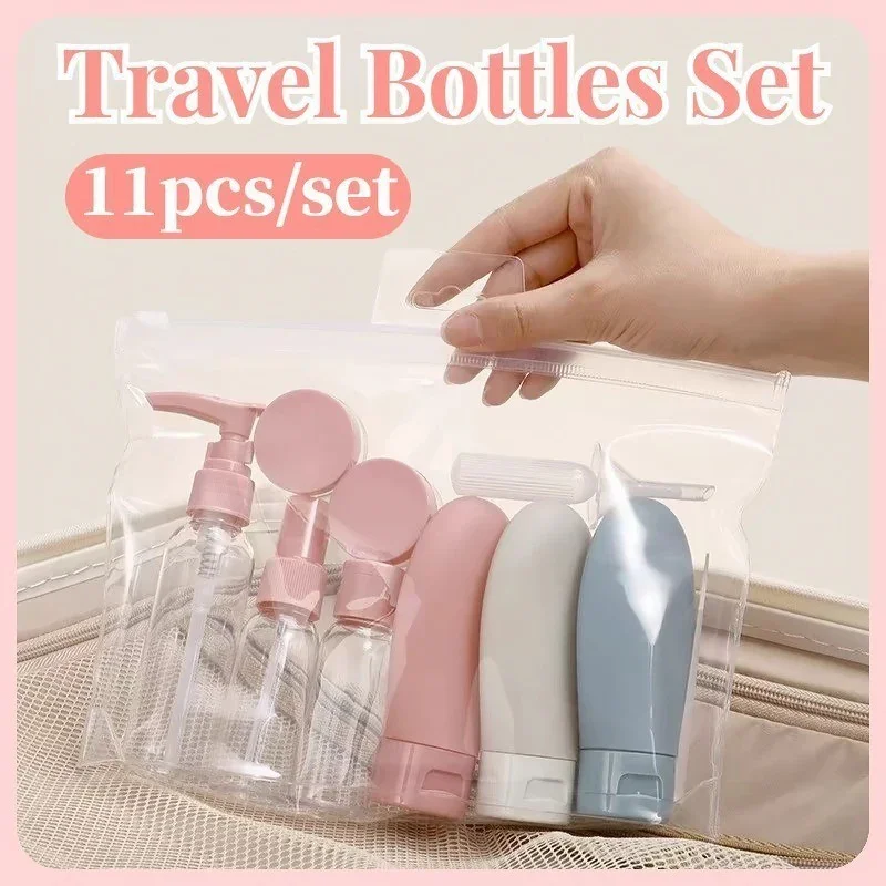 11in1 Set Travel Bottles Travel Size Containers Cosmetic Skincare Liquid Toiletries Bottle Makeup Care Tools Amagi