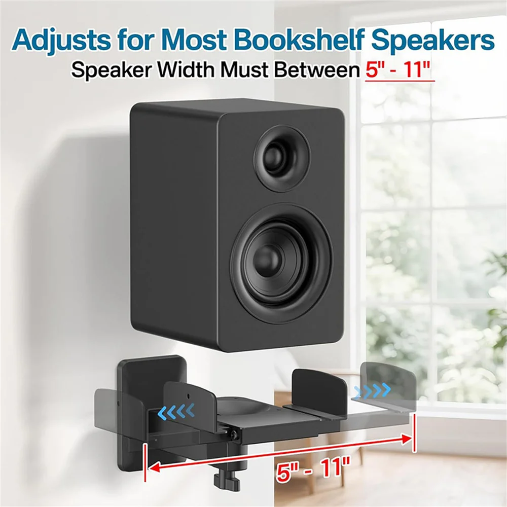 Double Clamp Speaker Wall Mount Surround Sound HIFI Adjustable Angles Wall Bracket For JBL Rack Holder Stand Speaker Accessories