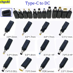 1Piece Type-C female to DC converter DC power connector 3.0 * 1.0/5.5 * 2.1/5.0 * 1.0/5.5 * 2.5MM laptop charging adapter