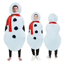 ZAWALAND Halloween Christmas Costumes Cosplay Snowman Digital Printed Jumpsuits Boys Girl Fun Party Fancy Dress Stage Show