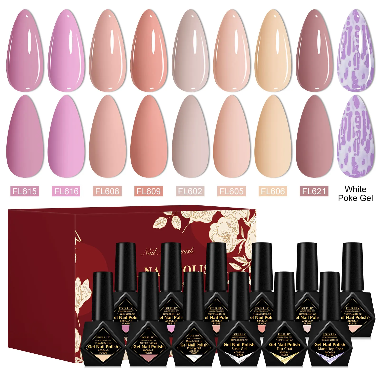 12 قطعة عارية الوردي هلام مسمار البولندية مع الأبيض كزة جيل للأظافر مجموعة شبه دائم نقع قبالة الأشعة فوق البنفسجية هلام الورنيش مسمار الفن DIY بها بنفسك مستلزمات الأظافر #1