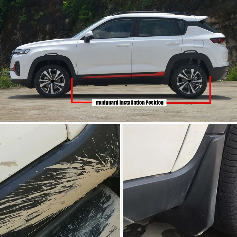 TONLINKER Car Mudguard For Changan CS35 PLUS 2022 2023- Mudguards Splash Guards Front Rear Mud Flaps Fender Mudflaps Accessories