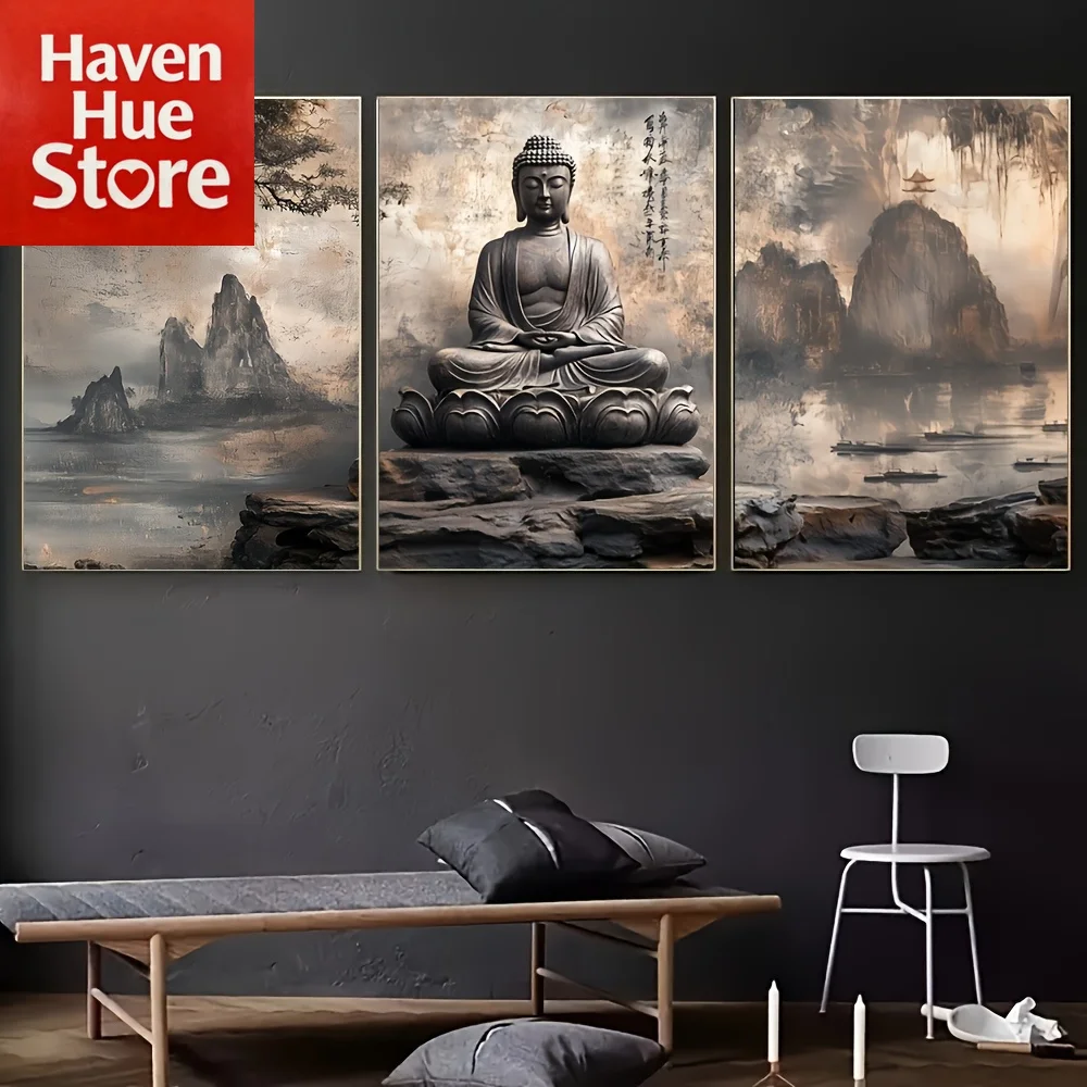 3Pcs Buddha Meditat…