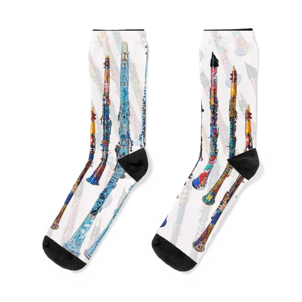 

Colorful Clarinet Art Musical Instrument Art by Juleez Socks Toe sports Antiskid soccer floral crazy Girl'S Socks Men's
