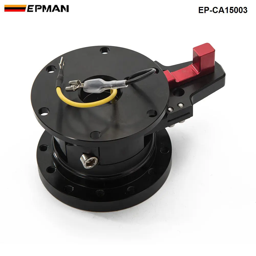 EPMAN Steering Wheel Black Quick Release Tilt System JDM Race/Racing EP-CA15003