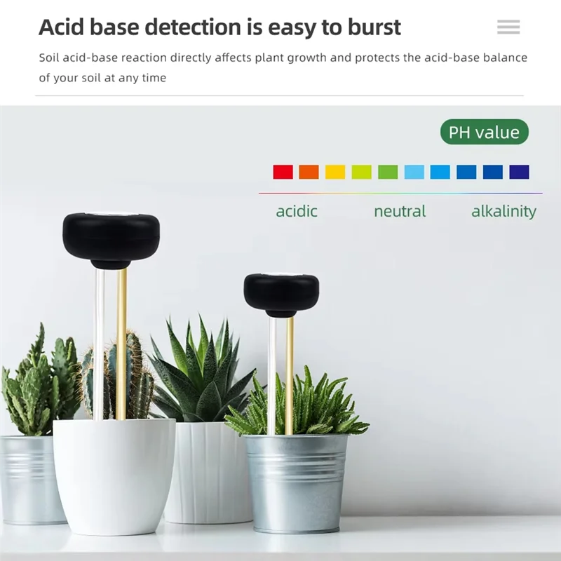 ABLN-3 In 1 Misuratore PH del Suolo Piante Sensore di Umidità Monitor di Umidità Giardino Domestico Fiore Analizzatore del Suolo Rilevatore di Acidità e Fertilità