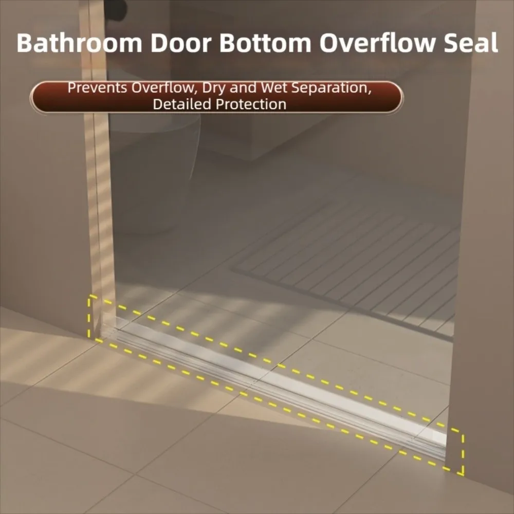 3 Meters Transparent Shower Door Side Seal Strip Prevents Leaks TPE Glass Door Seal Strip Noise Isolation Flexible