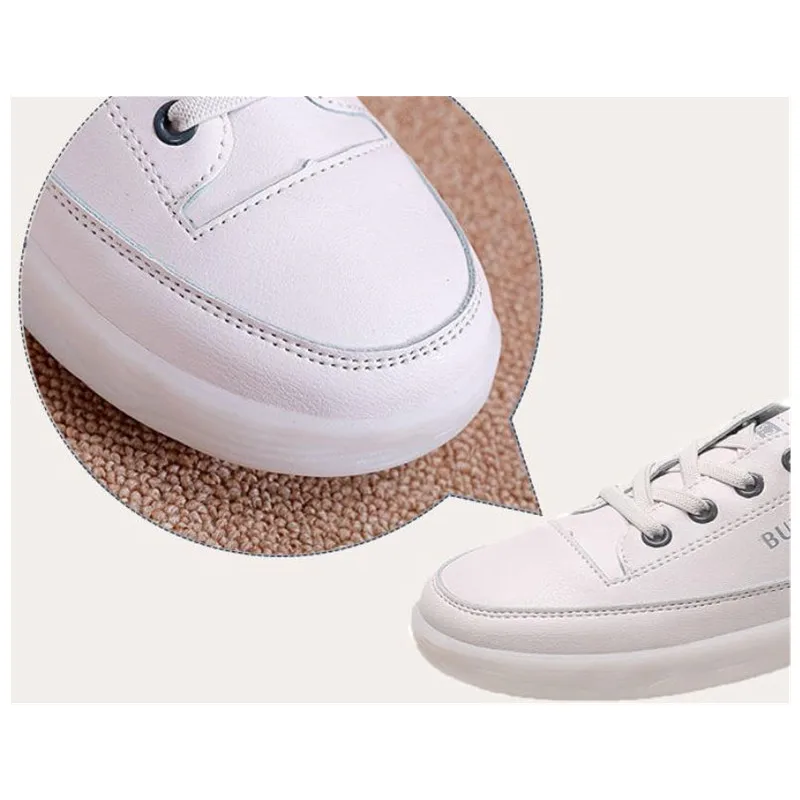 Women Sneaker Casual Leather Little White Shoes 2023 Spring Autumn Oxford Soft Sole Women Vulcanized Shoe Ladies Walking Sneaker