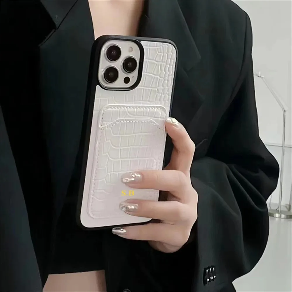 Luxury Personalised Customized Letter Texture Case For iPhone 17 16 13 12 15 11 Pro Max 15 14 Plus Air  XS Max Anti-Drop Cover