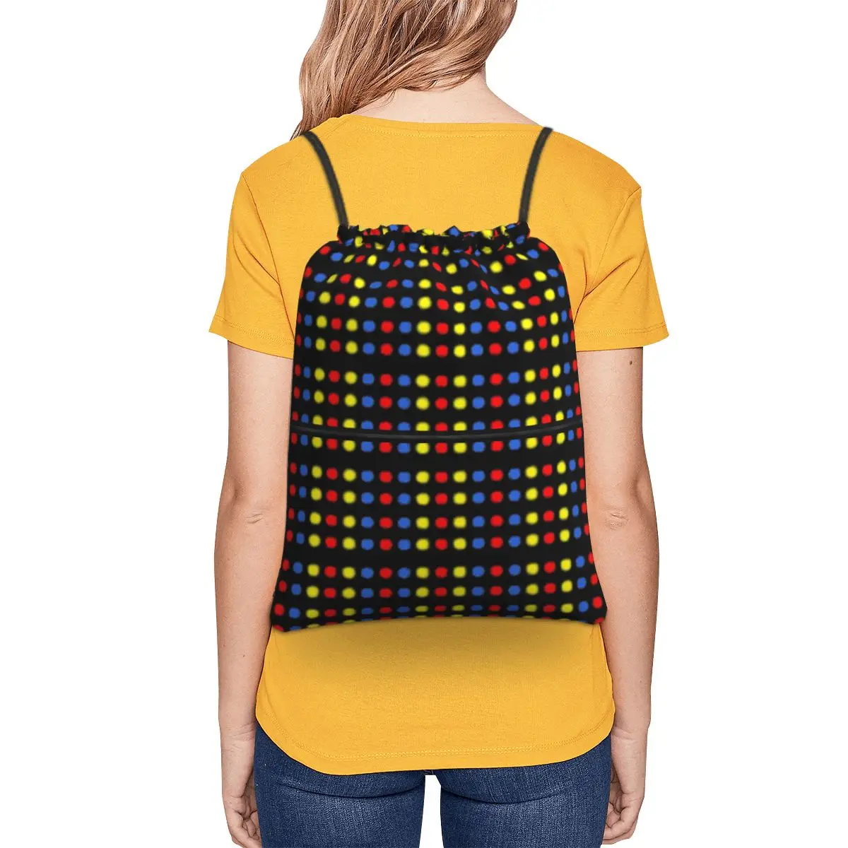 Bolsa multifuncional para estudantes de escolas, mochilas portáteis com cordão, bolso, para artigos diferentes