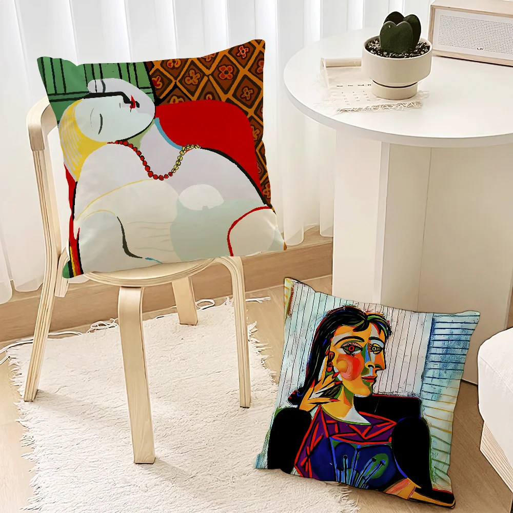 Art Pablo Picasso Cubism Abstract For Bedroom Car Coffee Shop Room Soft and Living Room Sofa Decorative Pillow Cover Case