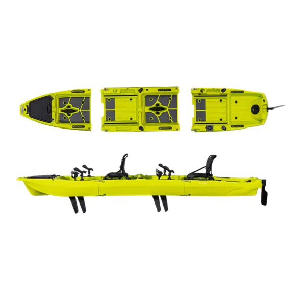 14FT Double Seat Unique Fin Pedal Professional Fishing Kayak With Luxurious Accessory