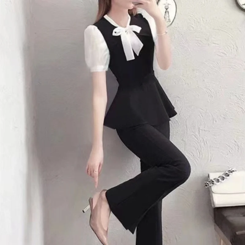 

Ladies Trouser Clothing Trend 2024 Casual Women's Pants Two Piece Set Cute Sales Top and Bottom Aesthetic With Sleeve Co Ord Xxl