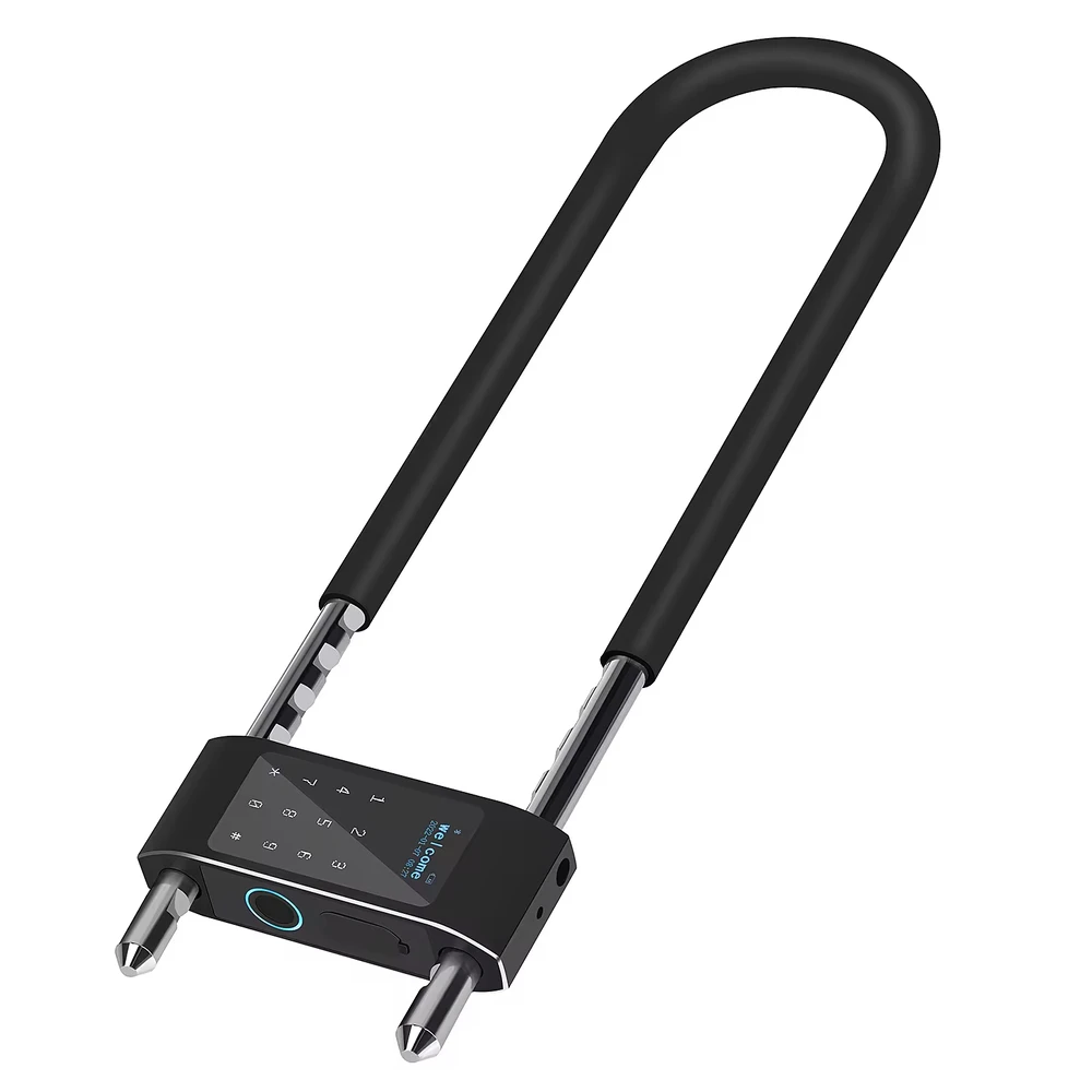 

Waterproof Smart Glass Door Lock USB Emergency Charging U-Shaped TUYA Fingerprint Door Lock