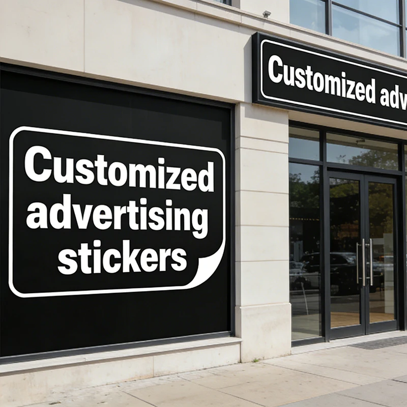 Custom Advertising Stickers Self-adhesive Waterproof Restaurant Truck Bodies Shopping Mall Promotional Activities Decoration