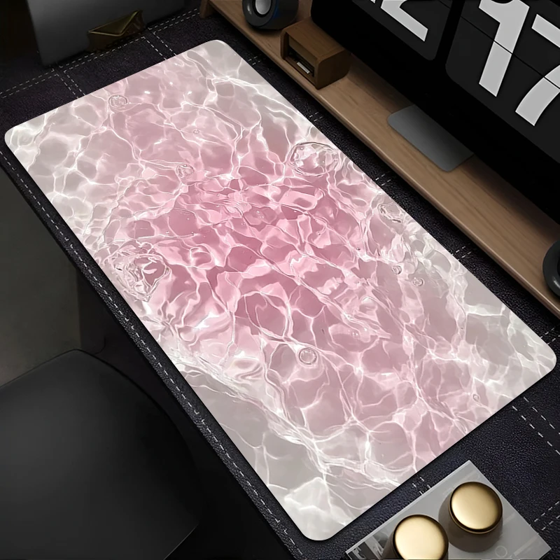 Computer Mouse Pad light pink gradient Mouse Pad Large Gaming Mousepad Rubber Gamer Extended Desk mat Pink Artistic Keyboard Pad