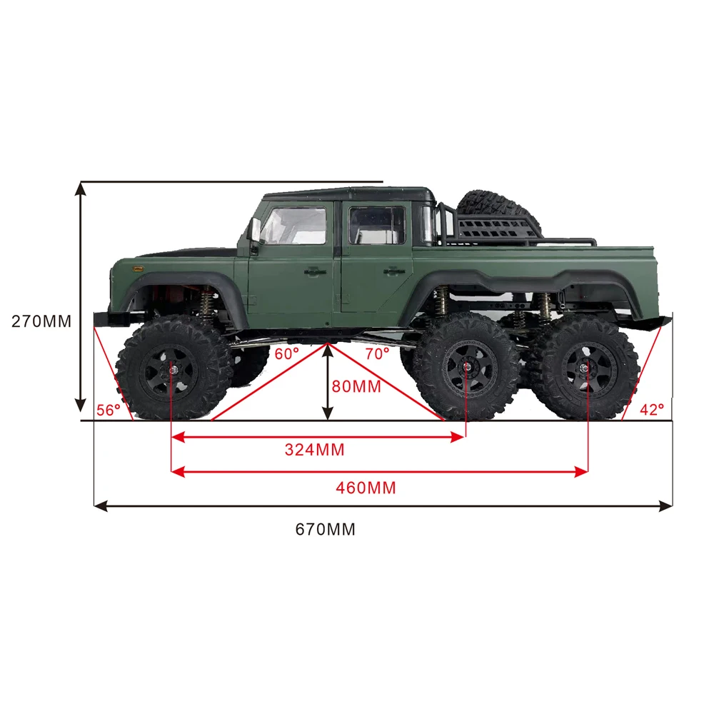 AUSTARHOBBY AXX6 1/10 6X6 6WD RTR twarda osłona 1/10 RC elektryczny zdalnie sterowany Model samochodu Off-road Crawler dorosłych dzieci zabawki