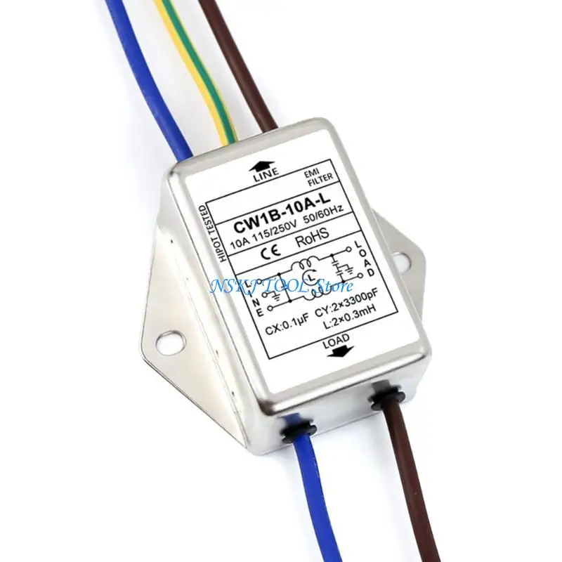 L8RC Single Phase Filter Accessory for Electromagnetic Interferences Suppression