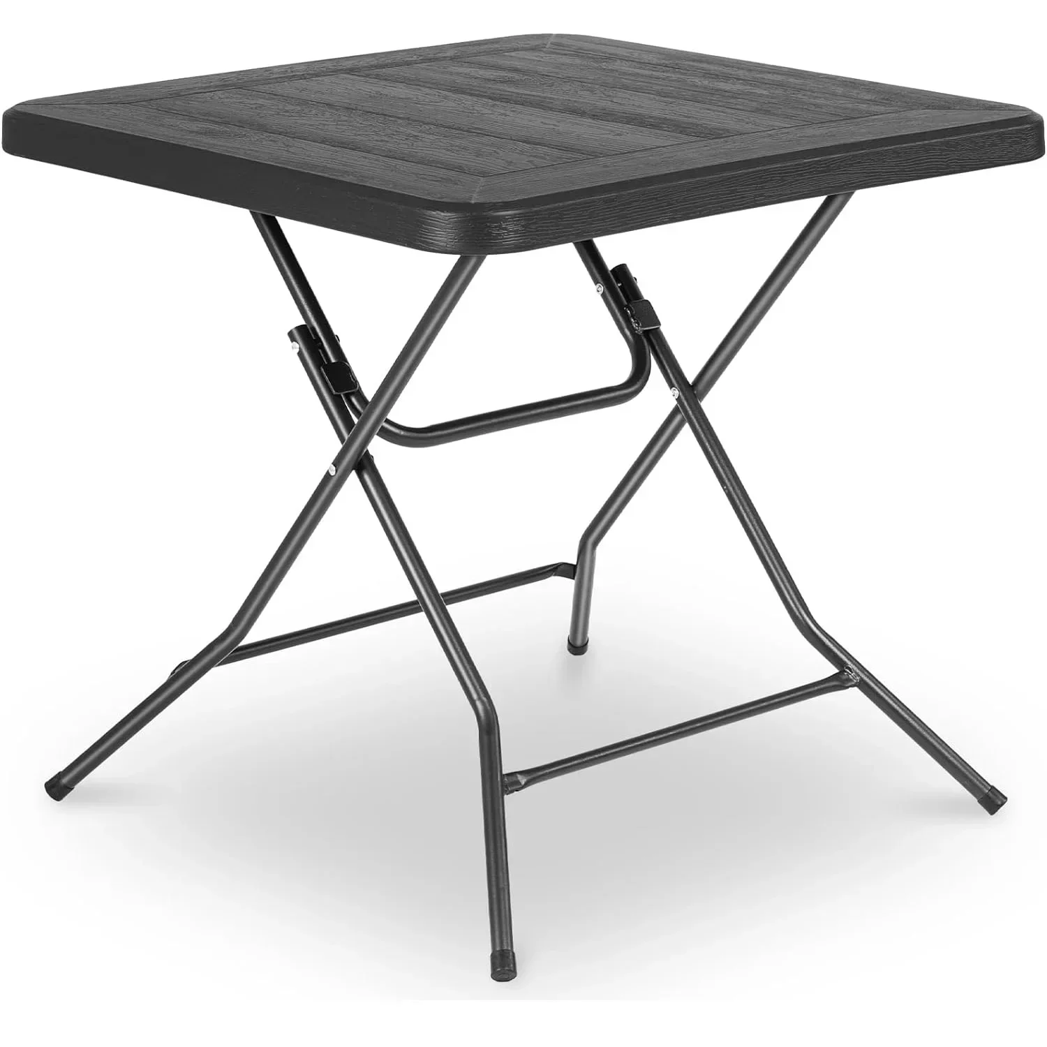 Wasserdichter Gartentisch, Klapptisch 80 x 80 x 74 cm, Balkontisch mit Stahlrahmen, verdicktes HDPE, für Party-Küche, Wohnzimmer – Detail 1