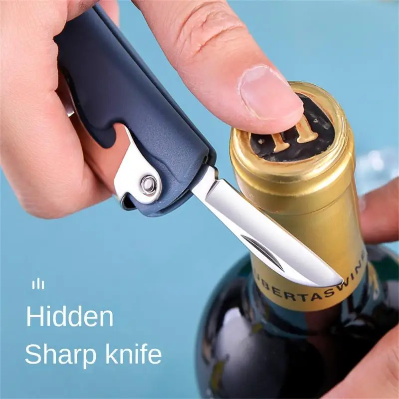 Multi-Functional 4 In 1 Bottle Openers Stainless Steel Wine Cork Screw Corkscrew Beer Cap Remover Kitchen Gadget Bar Accessories