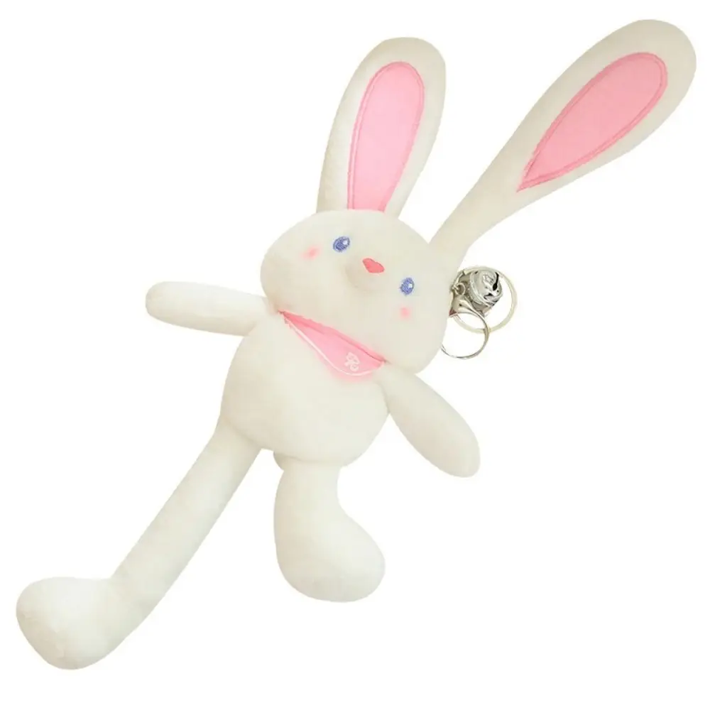 Pull Handle Rabbit Pulling Ears Rabbit Plush Toy Fun Interaction Long Legged Bunny Plush Keychain Soft Pulling Ears