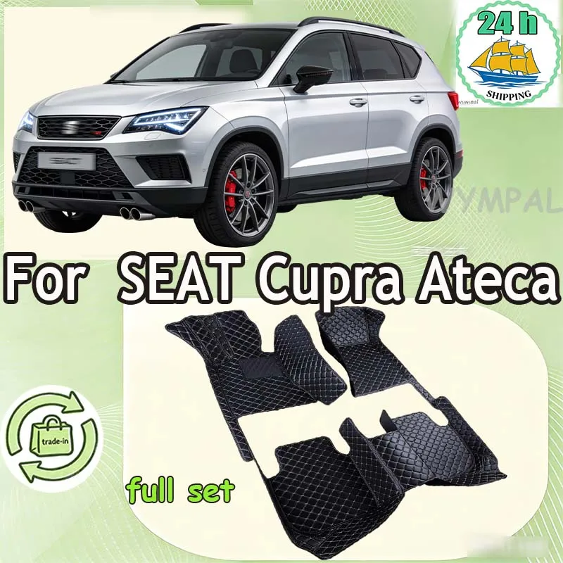 

Автомобильные коврики для SEAT Cupra Ateca KH7 2016 ~ 2022 Авто напольные коврики Защитные коврики Ковры Кожаный коврик Внутренние детали Автомобильные аксессуары