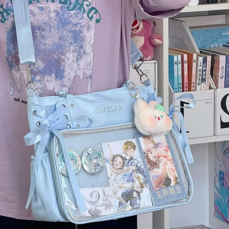 

Japanese Y2K Large Capacity Tote Bag Women Preppy Style Jk Uniform Shoulder Bag Harajuku Sweet Girl Ribbon Ulzzang Ita Bag